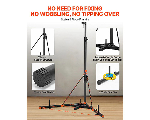 Стійка для боксерського мішка VEVOR, чорна