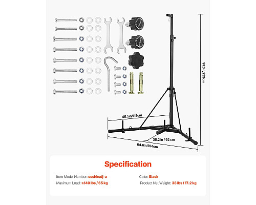 Стійка для боксерського мішка VEVOR, чорна
