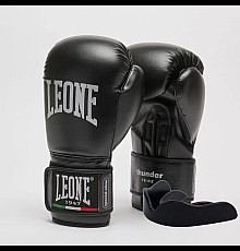Рукавички боксерські з капою Leone GN383 THUNDER розмір 8 унцій, чорні