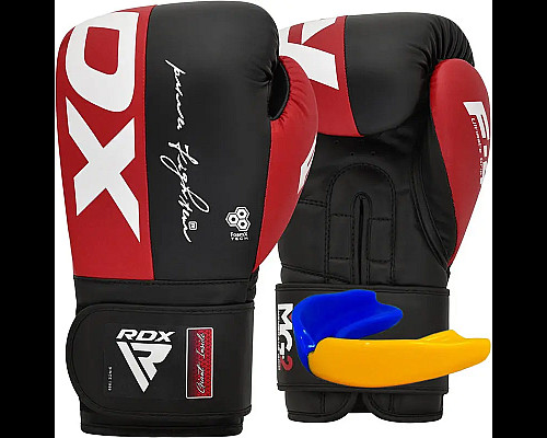 Рукавички боксерські з капою RDX REX F4 розмір 10 унцій, чорно-червоні