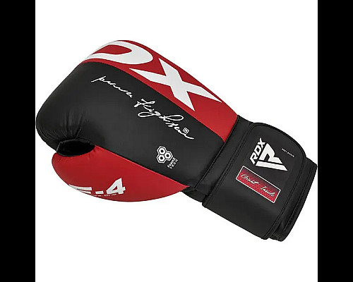 Рукавички боксерські з капою RDX REX F4 розмір 10 унцій, чорно-червоні