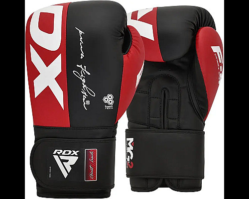 Рукавички боксерські з капою RDX REX F4 розмір 10 унцій, чорно-червоні
