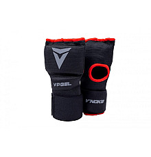 Рукавички-бинти з гелевими подушечками VNoks VPGEL L/XL, чорно-червоні