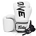 Рукавички боксерські шкіряні з бинтами Fairtex BGV1-ONE 10 унцій, білі