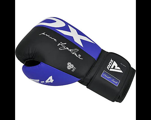 Рукавички боксерські з капою RDX  F4 Hook&Loop розмір 12 унцій, чорно-сині