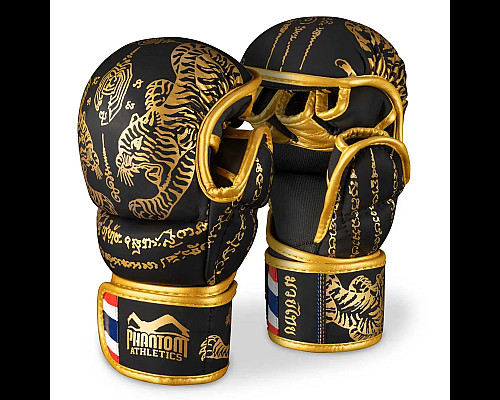 Рукавички для ММА Phantom Muay Thai розмір S/M, чорно-золотисті