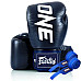 Рукавички боксерські шкіряні з бинтами Fairtex BGV1-ONE 10 унцій, темно-сині