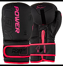 Рукавички боксерські PowerPlay 3024 Ultra Mat розмір 12 унцій, чорно-рожеві