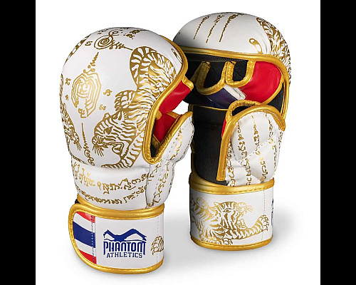 Рукавички для ММА Phantom Muay Thai розмір L/XL, біло-золотисті
