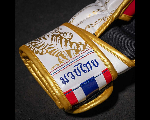 Рукавички для ММА Phantom Muay Thai розмір L/XL, біло-золотисті