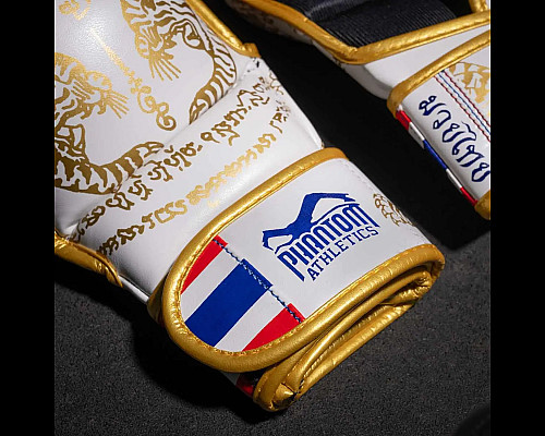 Рукавички для ММА Phantom Muay Thai розмір L/XL, біло-золотисті