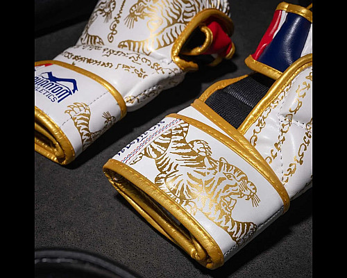 Рукавички для ММА Phantom Muay Thai розмір L/XL, біло-золотисті