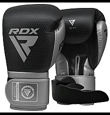 Рукавички боксерські з капою RDX MARK PRO TRI LIRA 2 розмір 16 унцій, чорно-сірблясті