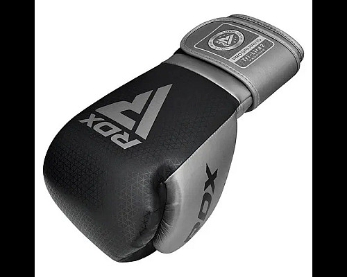 Рукавички боксерські з капою RDX MARK PRO TRI LIRA 2 розмір 16 унцій, чорно-сірблясті