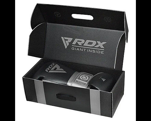 Рукавички боксерські з капою RDX MARK PRO TRI LIRA 2 розмір 16 унцій, чорно-сірблясті