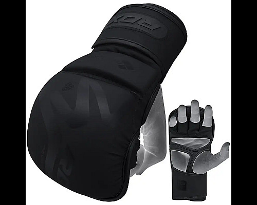 Рукавички греплінгові для ММА RDX T15 Noir Inner Matte розмір M, чорні
