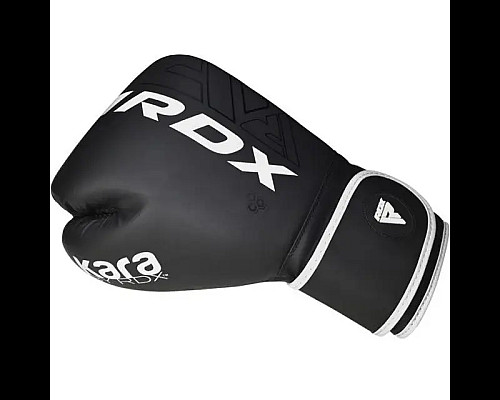 Рукавички боксерські з капою RDX F6 Kara Matte розмір 10 унцій, чорно-білі