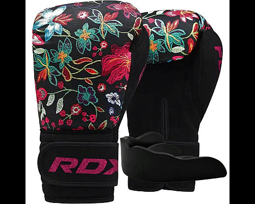 Рукавички боксерські з капою RDX FL-3 FLORAL розмір 12 унцій, чорні