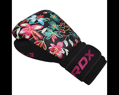 Рукавички боксерські з капою RDX FL-3 FLORAL розмір 12 унцій, чорні