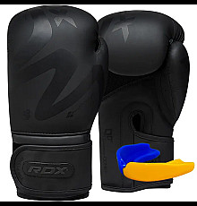Рукавички боксерські з капою RDX F15 Noir Matte розмір 10 унцій, чорні