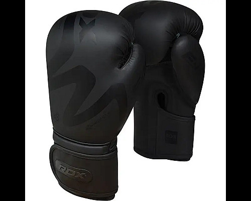 Рукавички боксерські з капою RDX F15 Noir Matte розмір 10 унцій, чорні