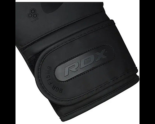 Рукавички боксерські з капою RDX F15 Noir Matte розмір 10 унцій, чорні