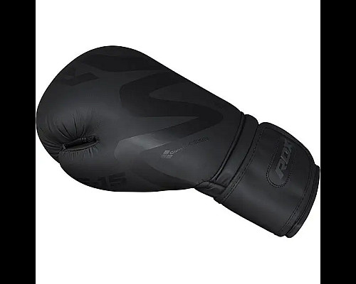Рукавички боксерські з капою RDX F15 Noir Matte розмір 10 унцій, чорні