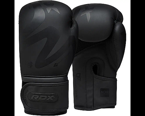 Рукавички боксерські з капою RDX F15 Noir Matte розмір 10 унцій, чорні
