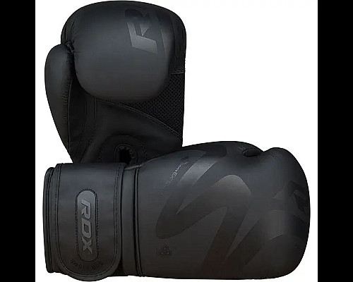 Рукавички боксерські з капою RDX F15 Noir Matte розмір 10 унцій, чорні