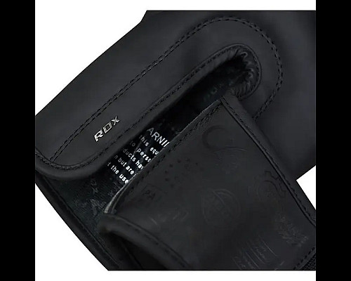 Рукавички боксерські з капою RDX F15 Noir Matte розмір 10 унцій, чорні