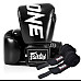 Рукавички боксерські шкіряні з бинтами Fairtex BGV1-ONE 12 унцій, чорні