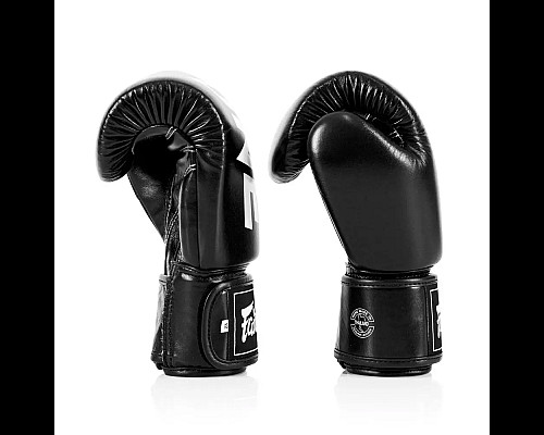 Рукавички боксерські шкіряні з бинтами Fairtex BGV1-ONE 12 унцій, чорні