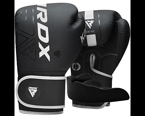 Рукавички боксерські з капою RDX F6 Kara Matte розмір 8 унцій, чорно-білі