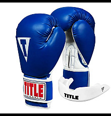 Рукавички боксерські з капою TITLE Classic Pro Style 3.0 розмір 14 унцій, синьо-білі