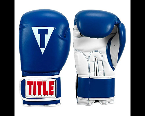 Рукавички боксерські з капою TITLE Classic Pro Style 3.0 розмір 14 унцій, синьо-білі