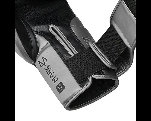 Рукавички боксерські з капою RDX  MARK PRO TRI LIRA 2 розмір 12 унцій, чорно-сріблясті