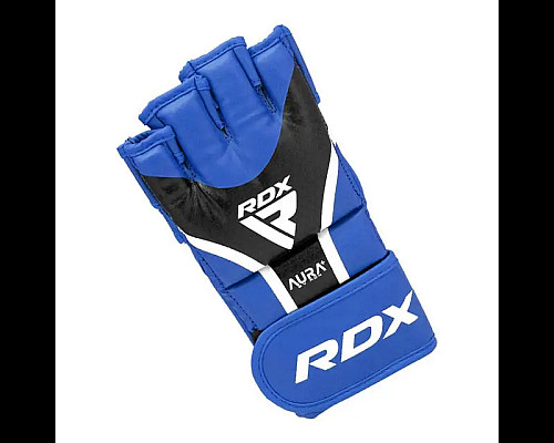Рукавички для ММА RDX AURA PLUS T-17 розмір S, синьо-чорні