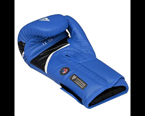 Рукавички боксерські з капою RDX AURA PLUS T-17 розмір 14 унцій, чорно-сині