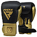 Рукавички боксерські з капою RDX MARK SPARRING PRO TRI LIRA 2 розмір 14 унцій, чорно-золотисті