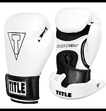 Рукавички боксерські з капою TITLE Boxing Vegan Fitness розмір 12 унцій, чорно-білі