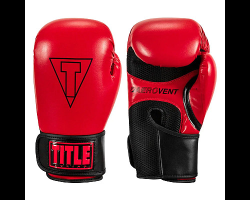 Рукавички боксерські з капою TITLE Boxing Vegan Fitness розмір 8 унцій, чорно-червоні