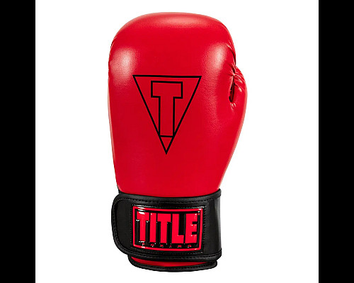 Рукавички боксерські з капою TITLE Boxing Vegan Fitness розмір 8 унцій, чорно-червоні