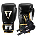 Рукавички боксерські шкіряні з бинтами TITLE Boxeo Mexican розмір 12 унцій, чорно-білі