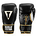 Рукавички боксерські шкіряні з бинтами TITLE Boxeo Mexican розмір 12 унцій, чорно-білі