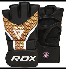 Рукавички для ММА RDX AURA PLUS T-17 розмір XL, чорно-золотистий