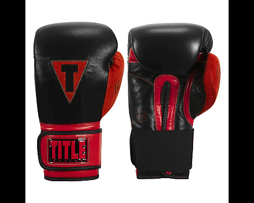 Рукавички боксерські з бинтами TITLE Boxing All Heart 2.0 розмір 10 унцій, чорно-червоні