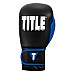 Рукавички боксерські шкіряні з бинтами TITLE Boxing Dynamic Strike розмір 12 унцій, чорно-сині