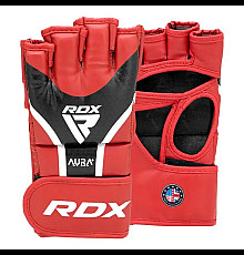 Рукавички для ММА RDX AURA PLUS T-17 розмір L, червоно-чорні