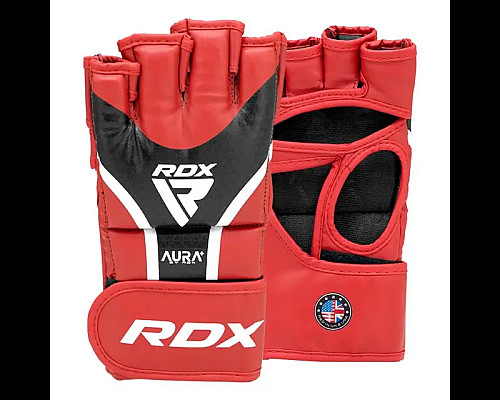Рукавички для ММА RDX AURA PLUS T-17 розмір L, червоно-чорні