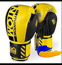 Рукавички боксерські з капою Phantom APEX Neon розмір 14 унцій, чорно-жовті